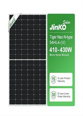 410W-430W Jinko Tiger Neo N Modules solaires photovoltaïques monofaciaux 54HL4- ((V)