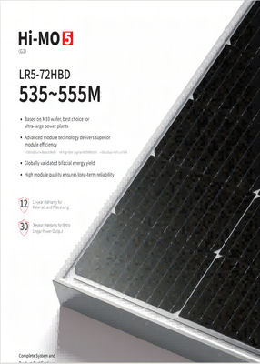 Modules photovoltaïques bifaciaux Longi à demi coupés Longi solaire 555W 535W 540W 545W 550W