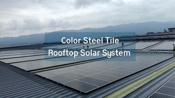 Système solaire de toiture industriel distribué Couleur Type de toiture en tuile d'acier