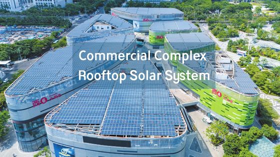 Système solaire commercial distribué sur le toit